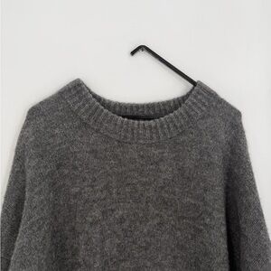 Cos Oversized Alpaca Wool Blend Jumper Sweater Midi Dress Grey